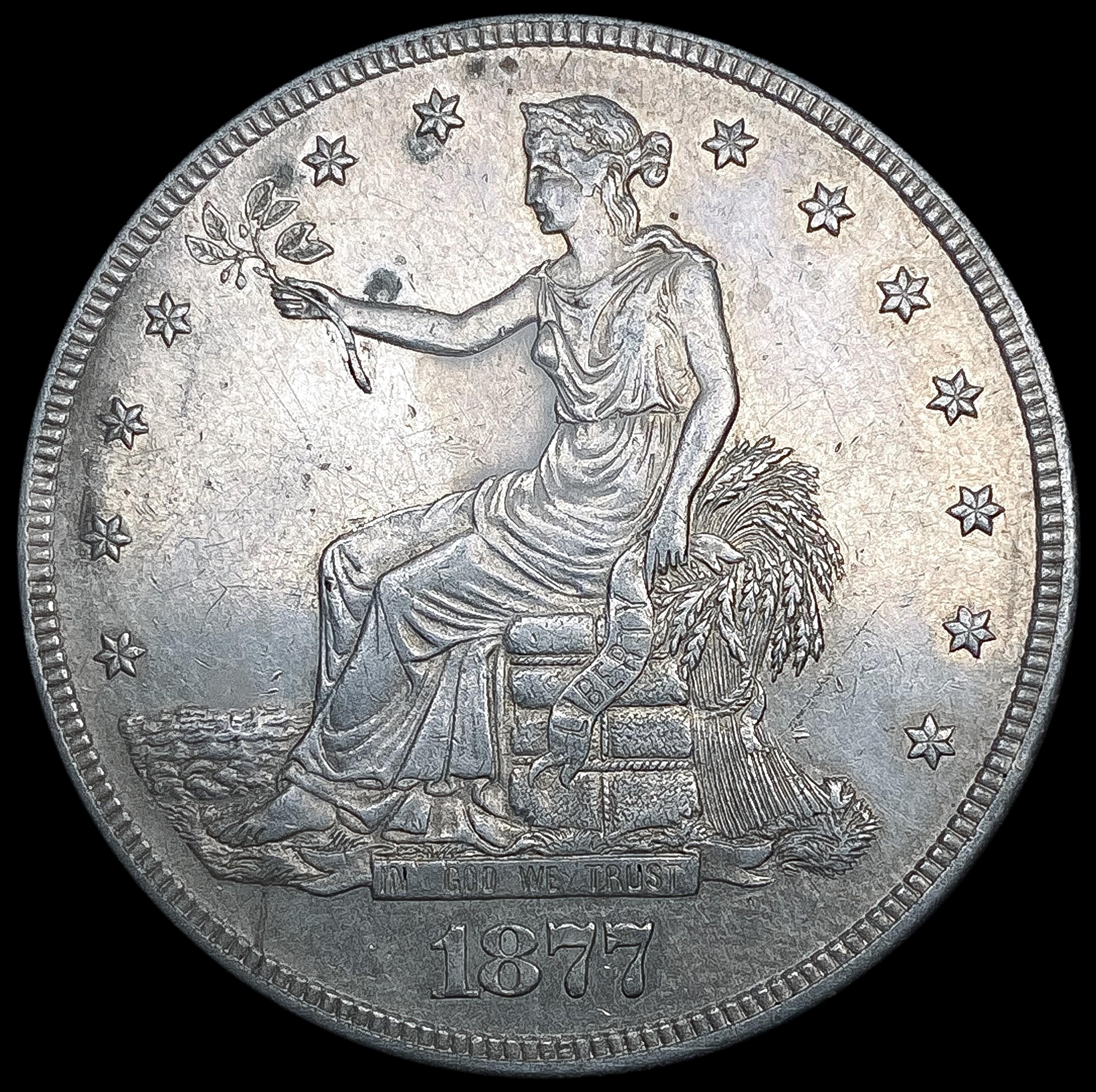 1877-S Silver Trade Dollar CLOSELY UNCIRCULATED