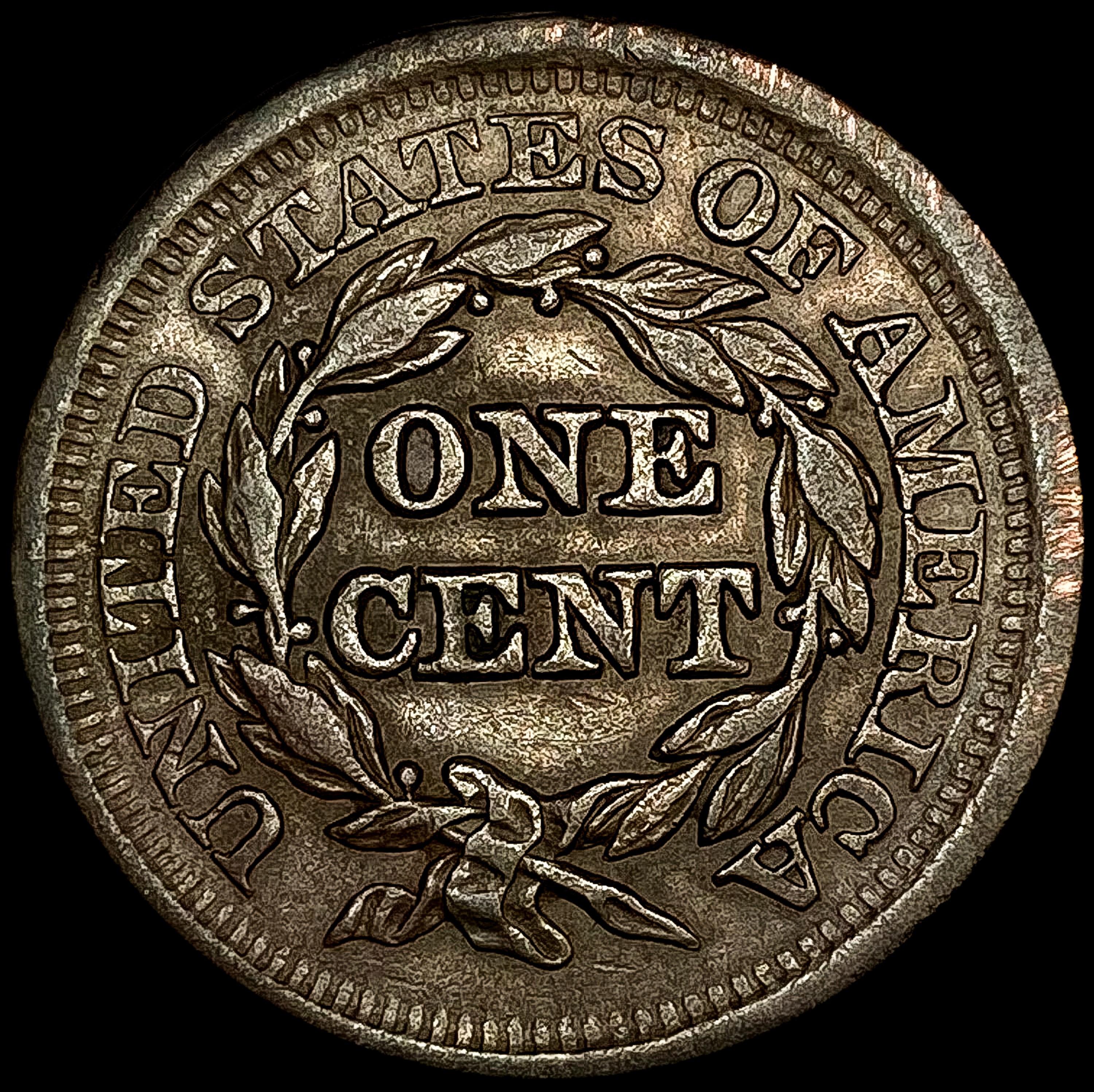 1850 Braided Hair Large Cent NEARLY UNCIRCULATED