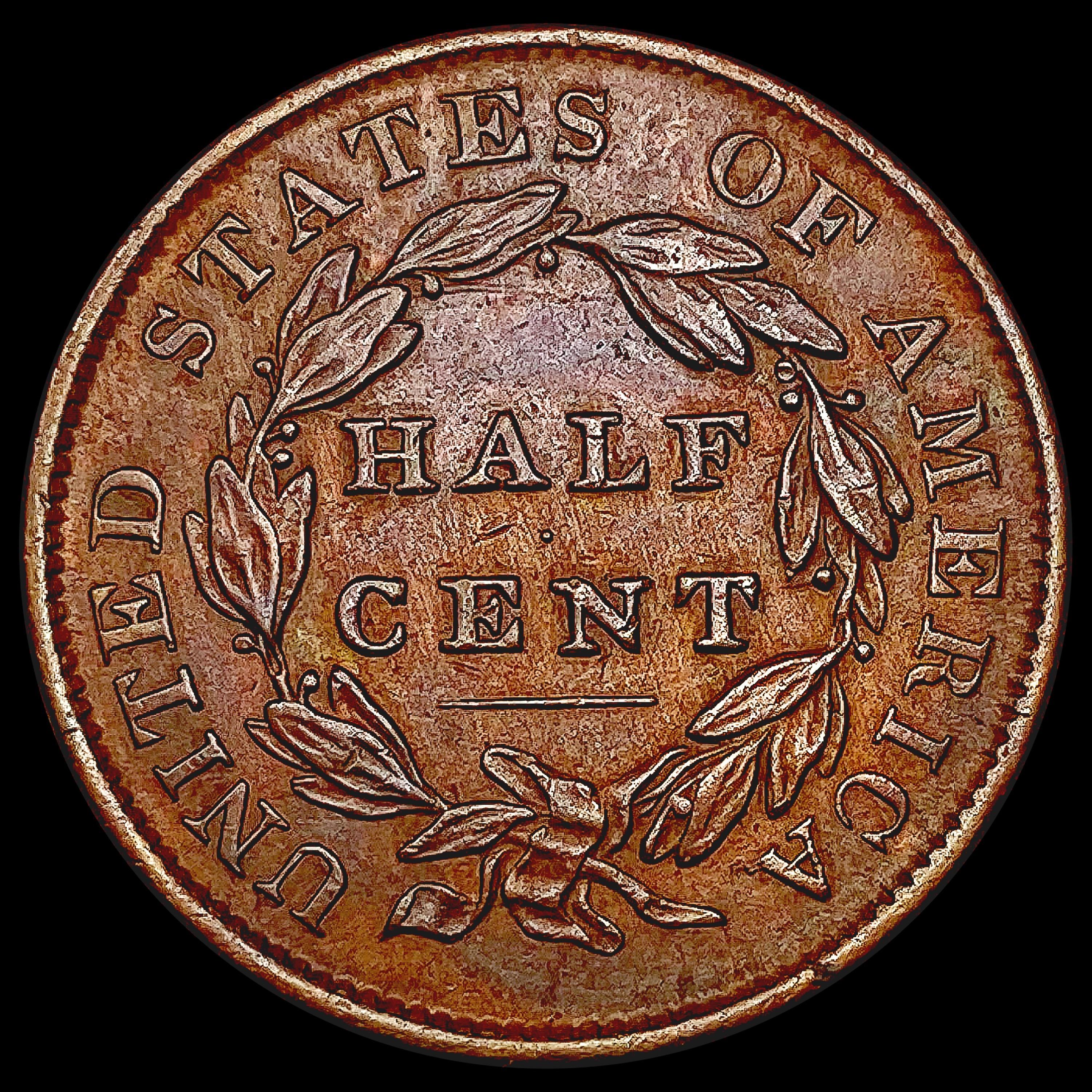 1835 Classic Head Half Cent CHOICE AU