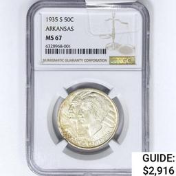 1935-S Arkansas Half Dollar NGC MS67