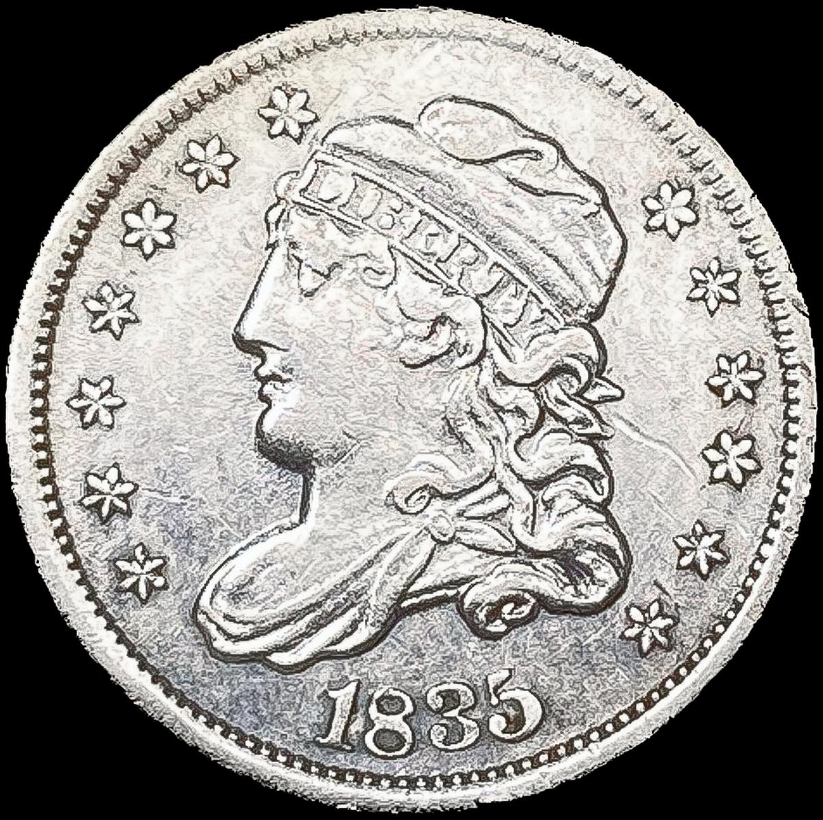 1835 Capped Bust Half Dime NEARLY UNCIRCULATED