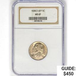 1938-D Jefferson Nickel NGC MS67