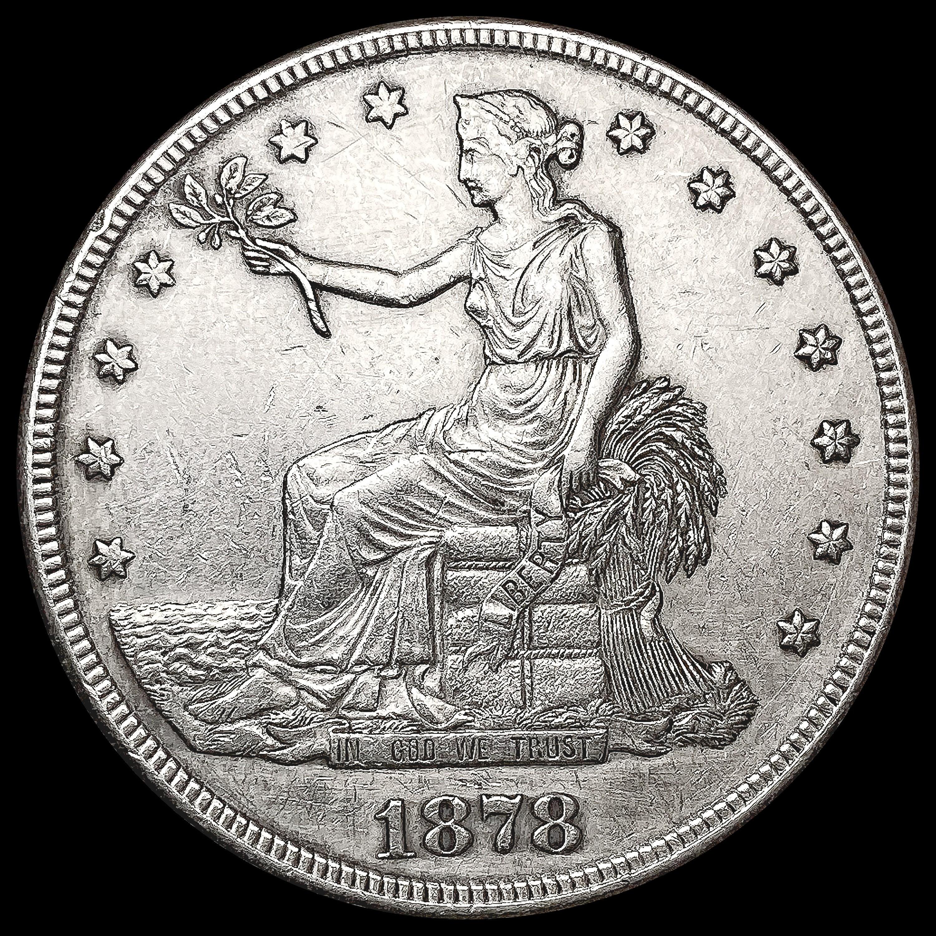 1878-S Silver Trade Dollar CLOSELY UNCIRCULATED