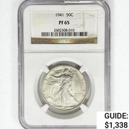 1941 Walking Liberty Half Dollar NGC PF65