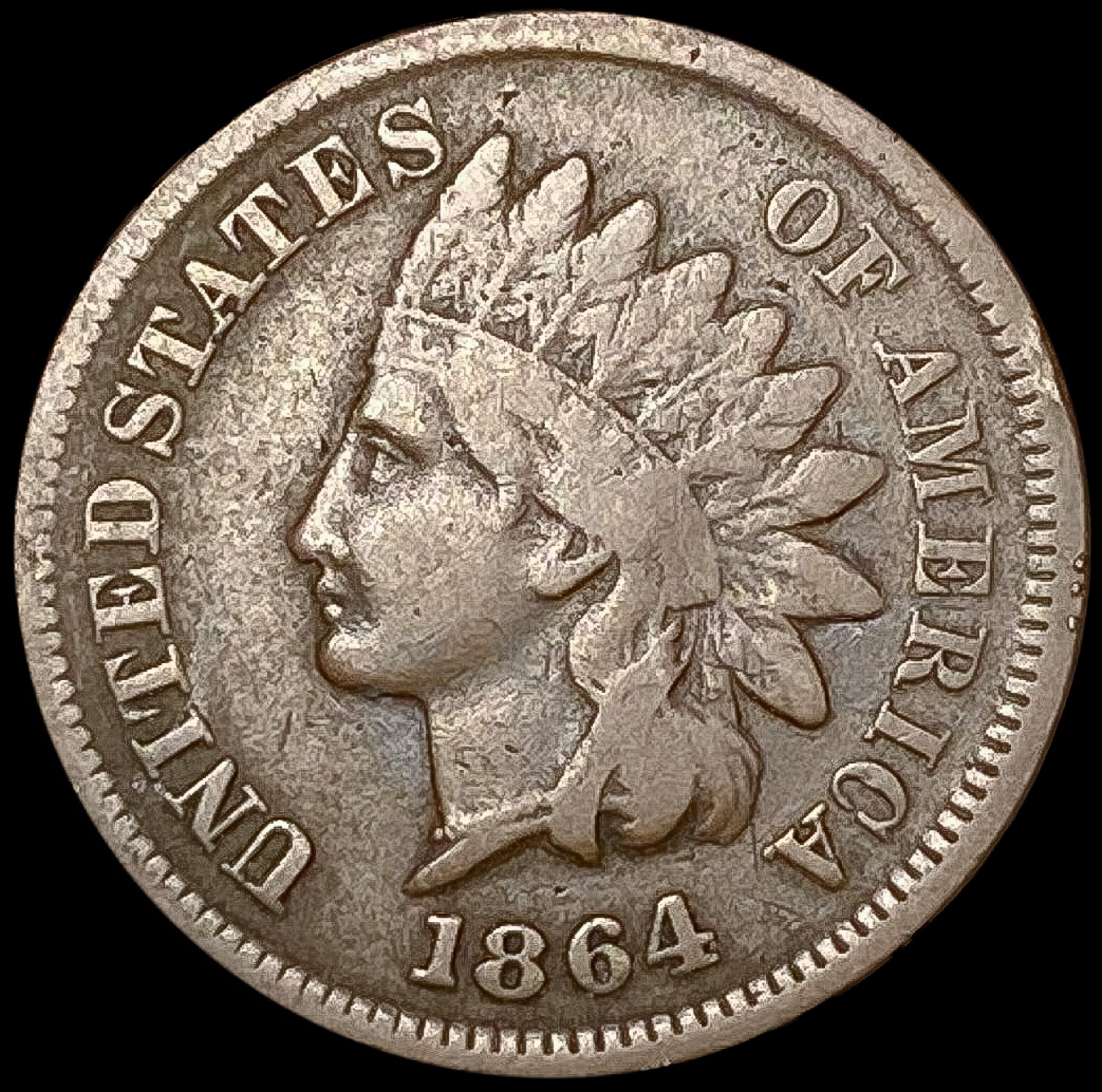 1864-L Indian Head Cent LIGHTLY CIRCULATED