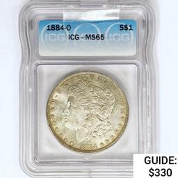 1884-O Morgan Silver Dollar ICG MS65