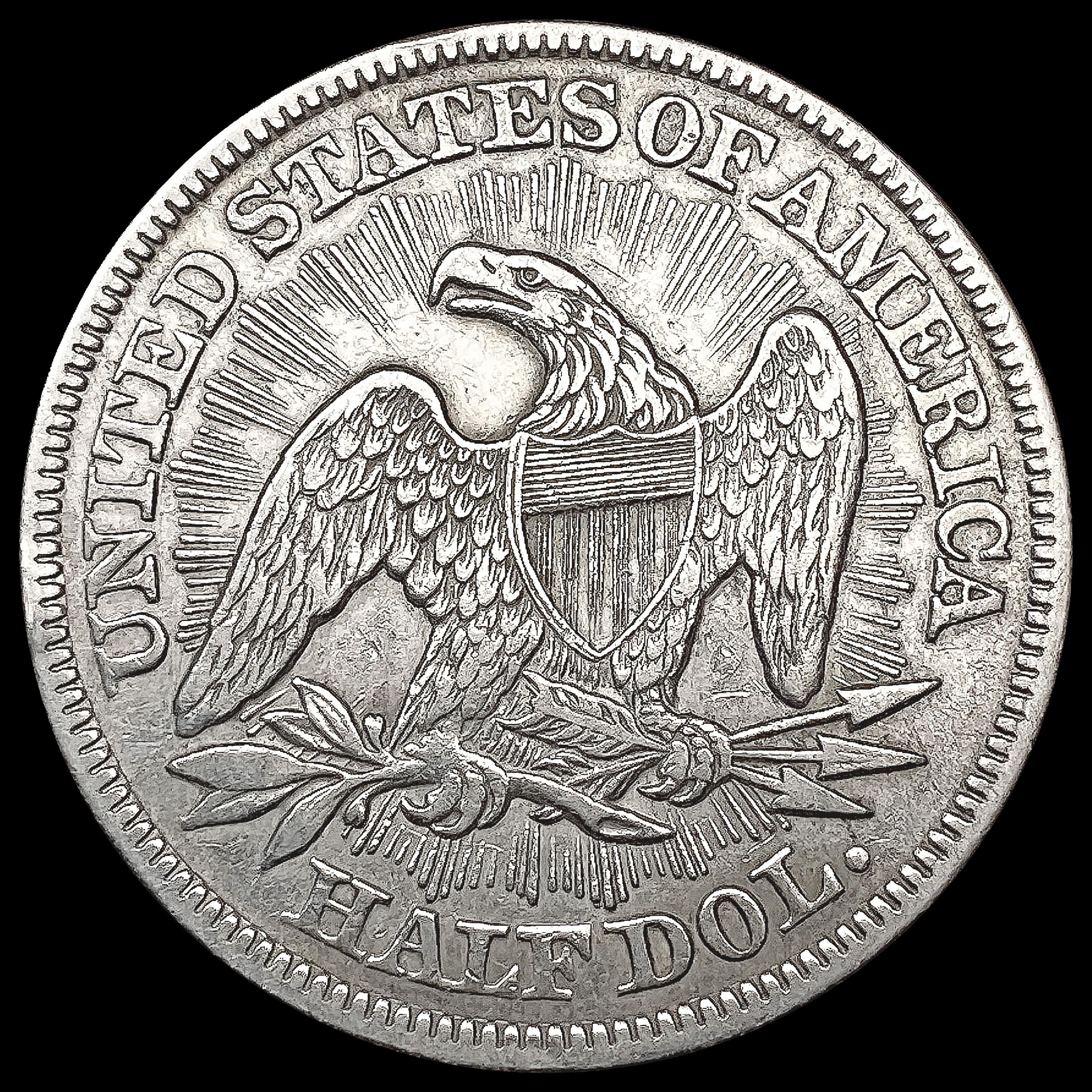 1853 Arws & Rays Seated Liberty Half Dollar UNCIRC