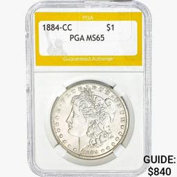 1884-CC Morgan Silver Dollar PGA MS65