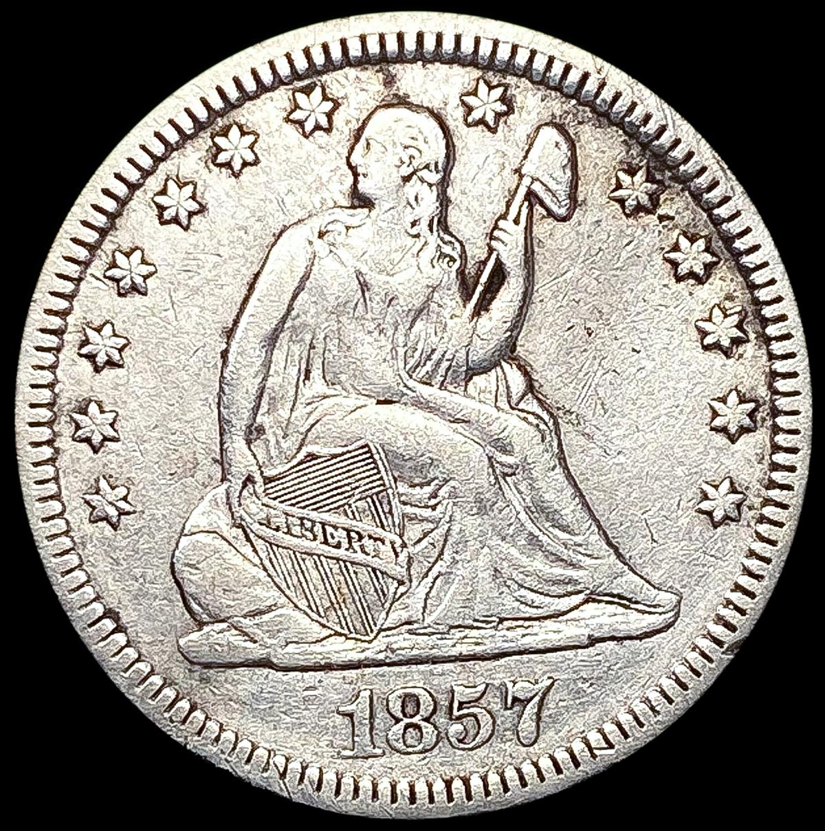 1857 Seated Liberty Quarter CLOSELY UNCIRCULATED