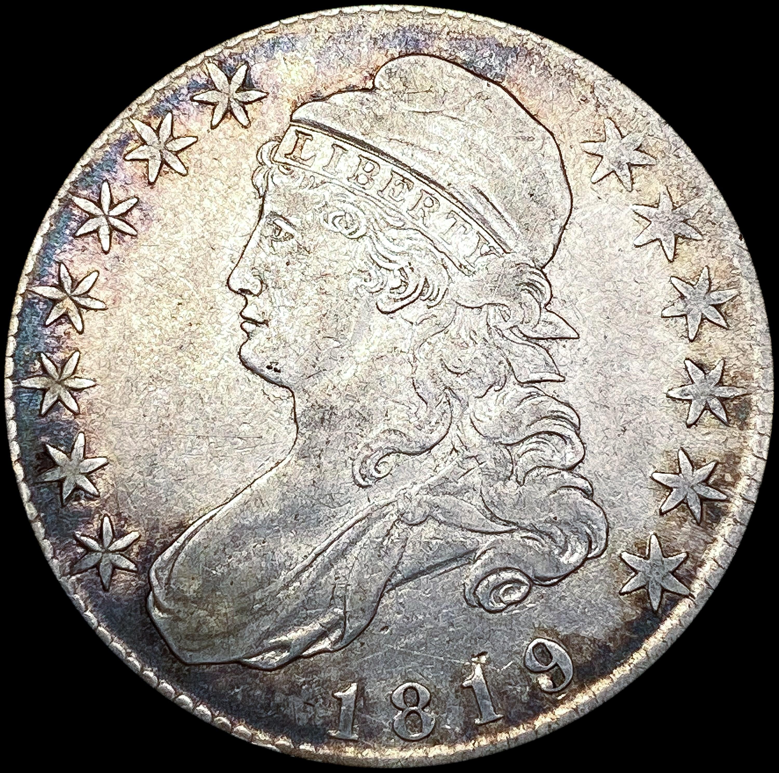 1819 Capped Bust Half Dollar NEARLY UNCIRCULATED