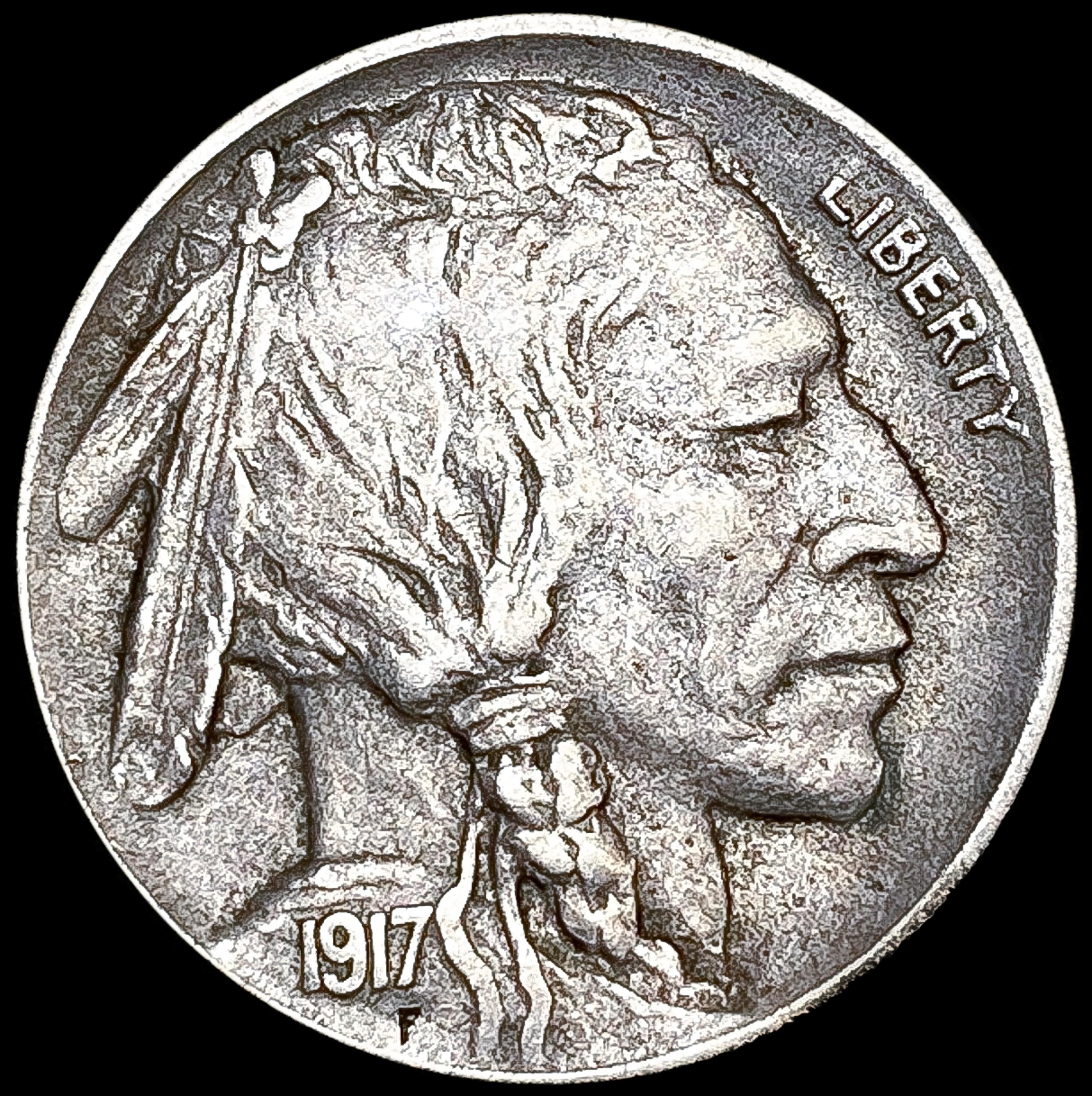 1917-D Buffalo Nickel LIGHTLY CIRCULATED