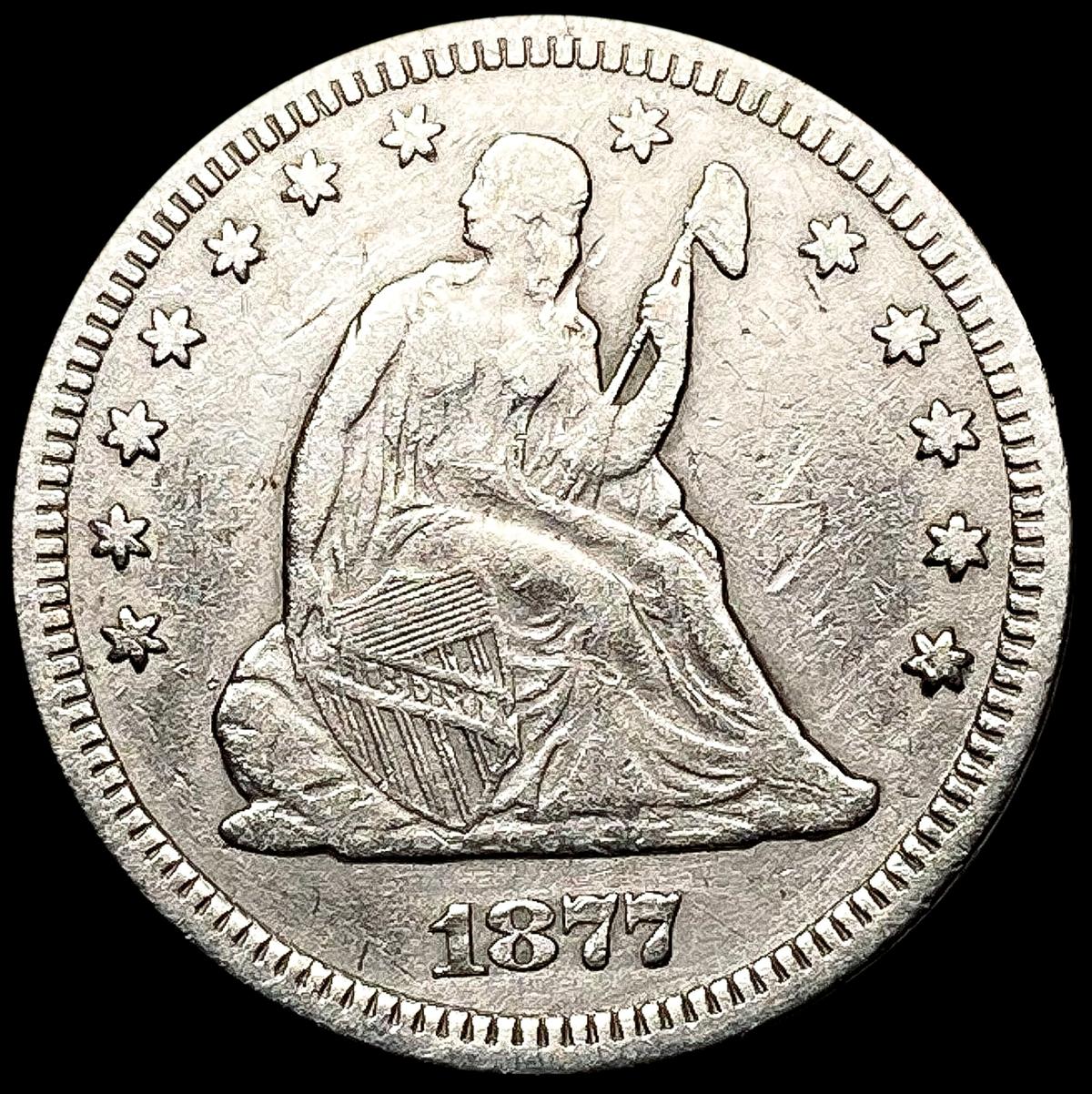 1877 Seated Liberty Quarter CLOSELY UNCIRCULATED