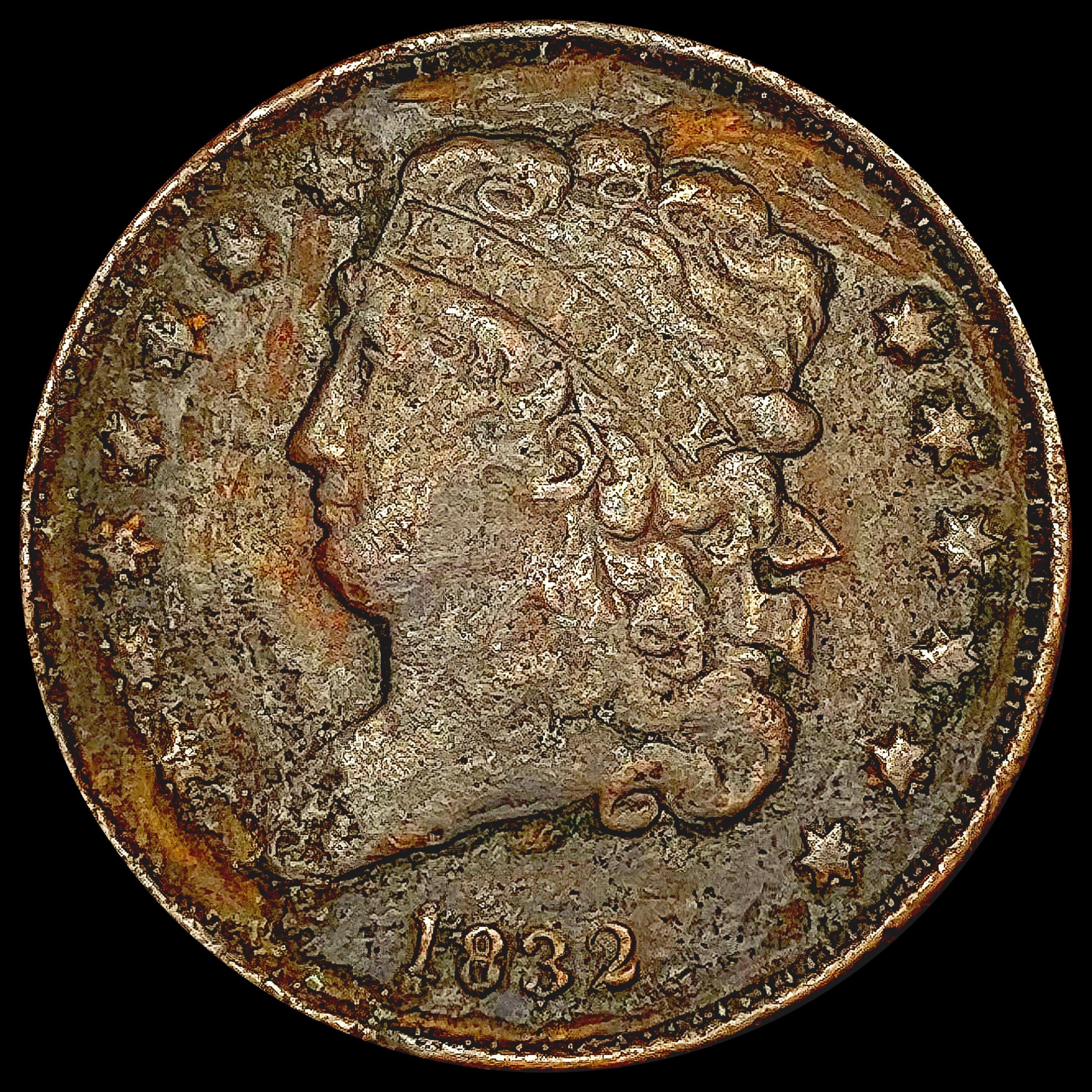 1832 Classic Head Half Cent LIGHTLY CIRCULATED