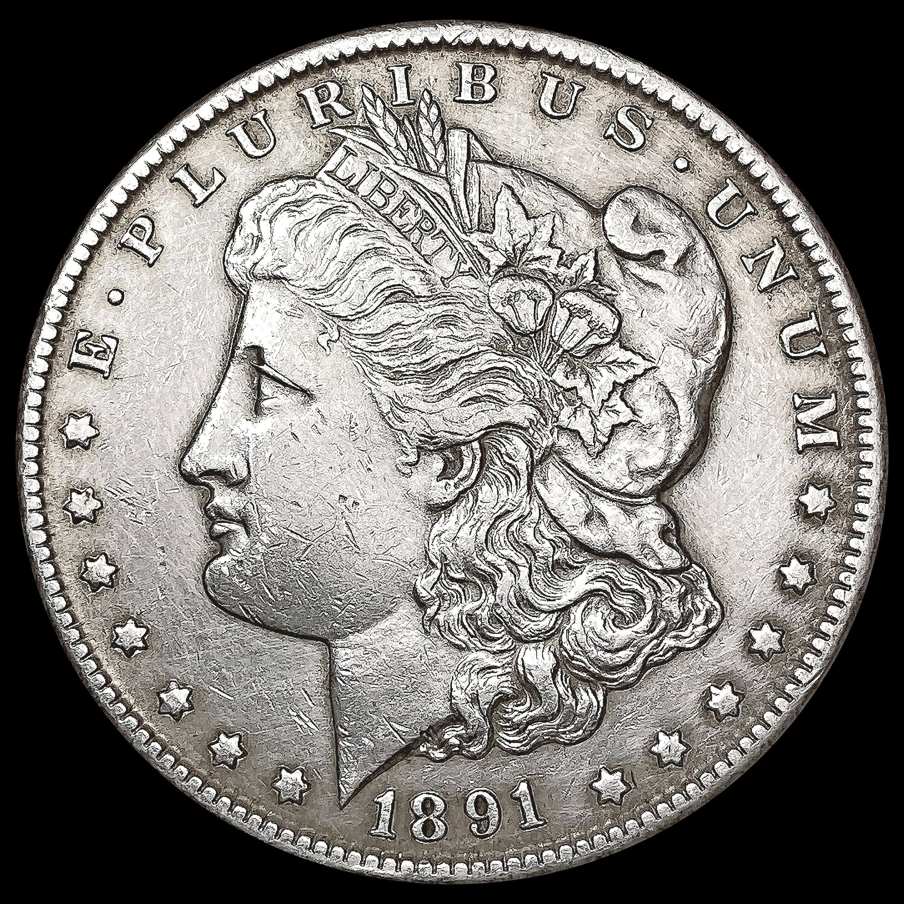 1891-CC Morgan Silver Dollar CLOSELY UNCIRCULATED