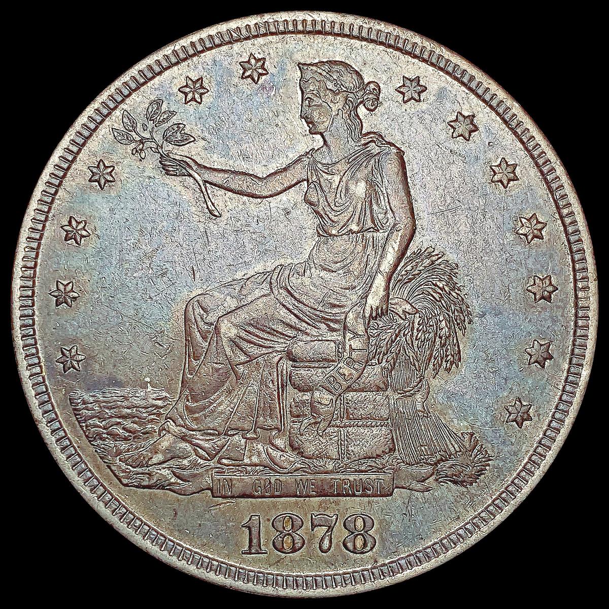 1878-S Silver Trade Dollar NEARLY UNCIRCULATED