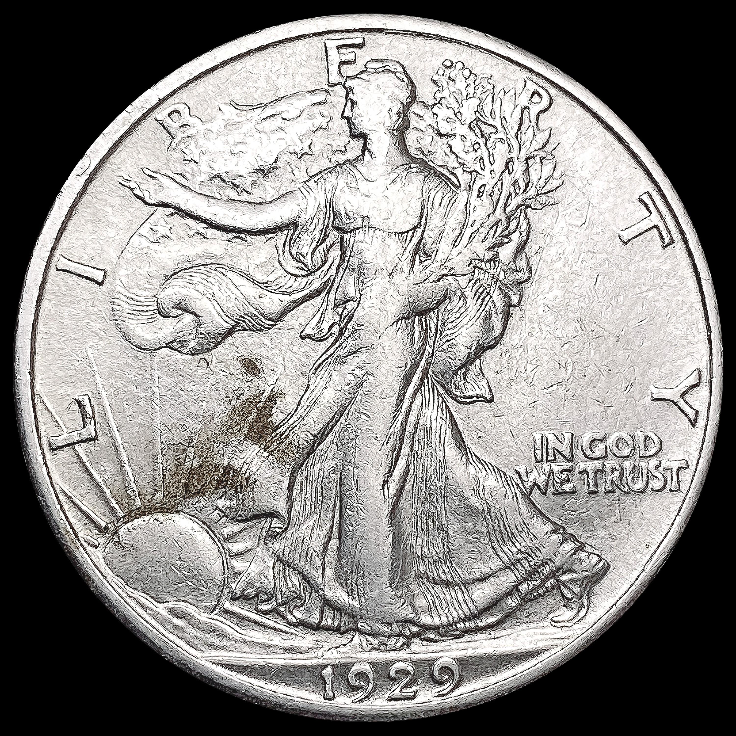 1929-D Walking Liberty Half Dollar CLOSELY UNCIRCU