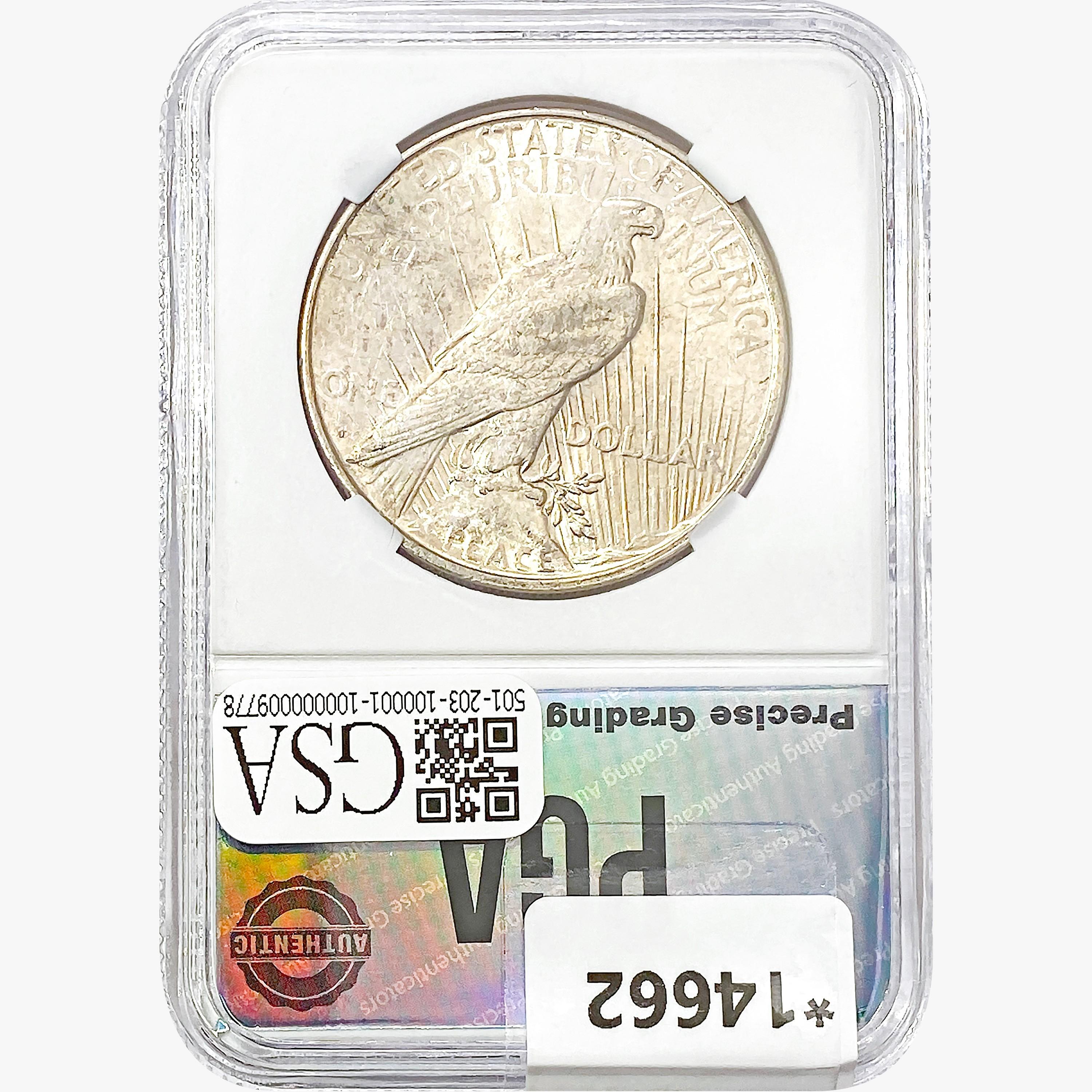 1926-D Silver Peace Dollar PGA MS63