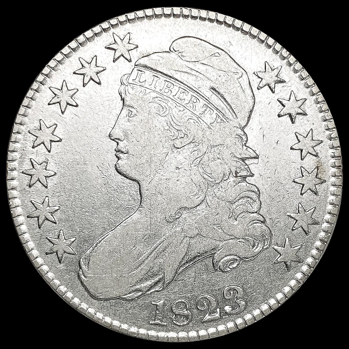 1823 Broken 3 Capped Bust Half Dollar NEARLY UNCIR