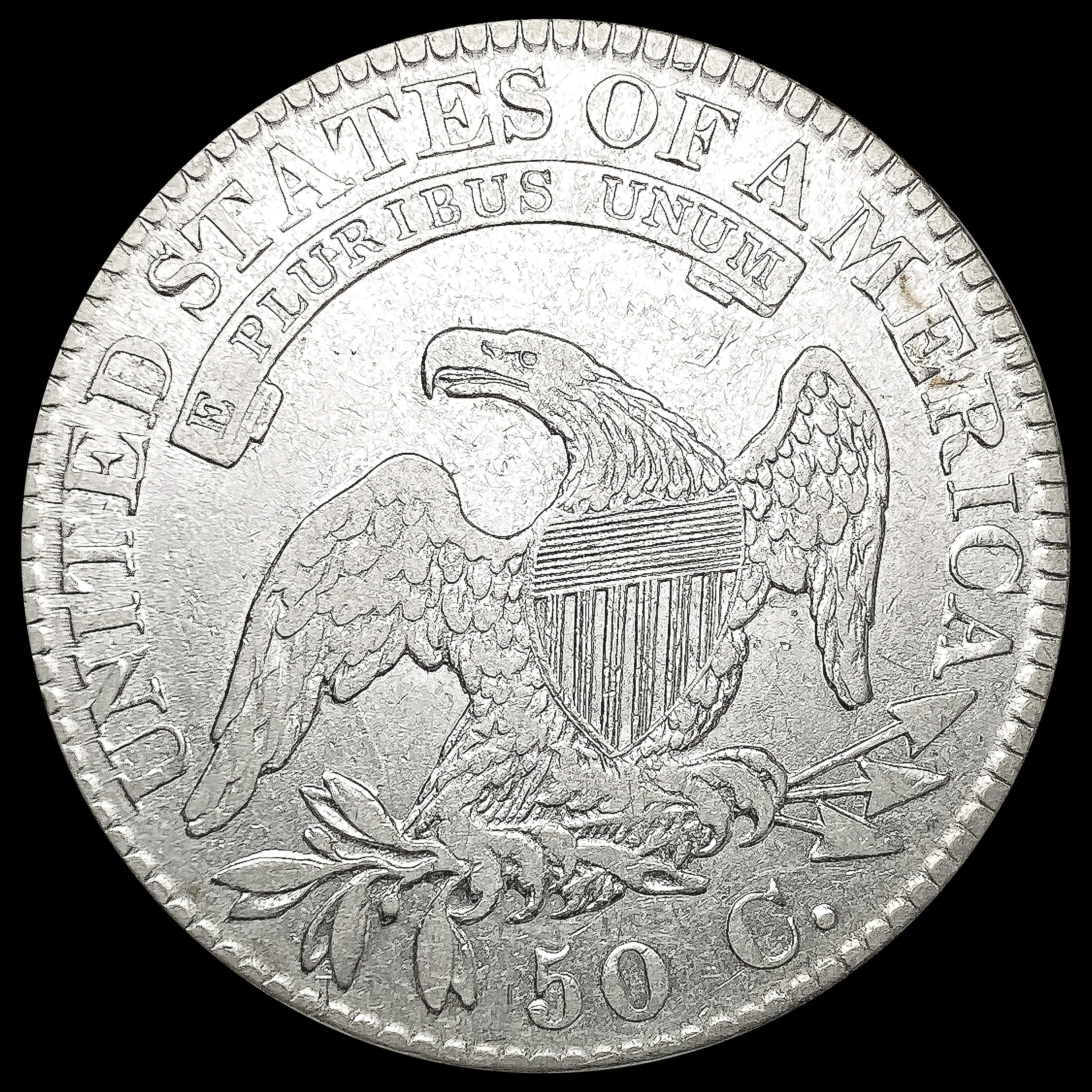 1823 Broken 3 Capped Bust Half Dollar NEARLY UNCIR