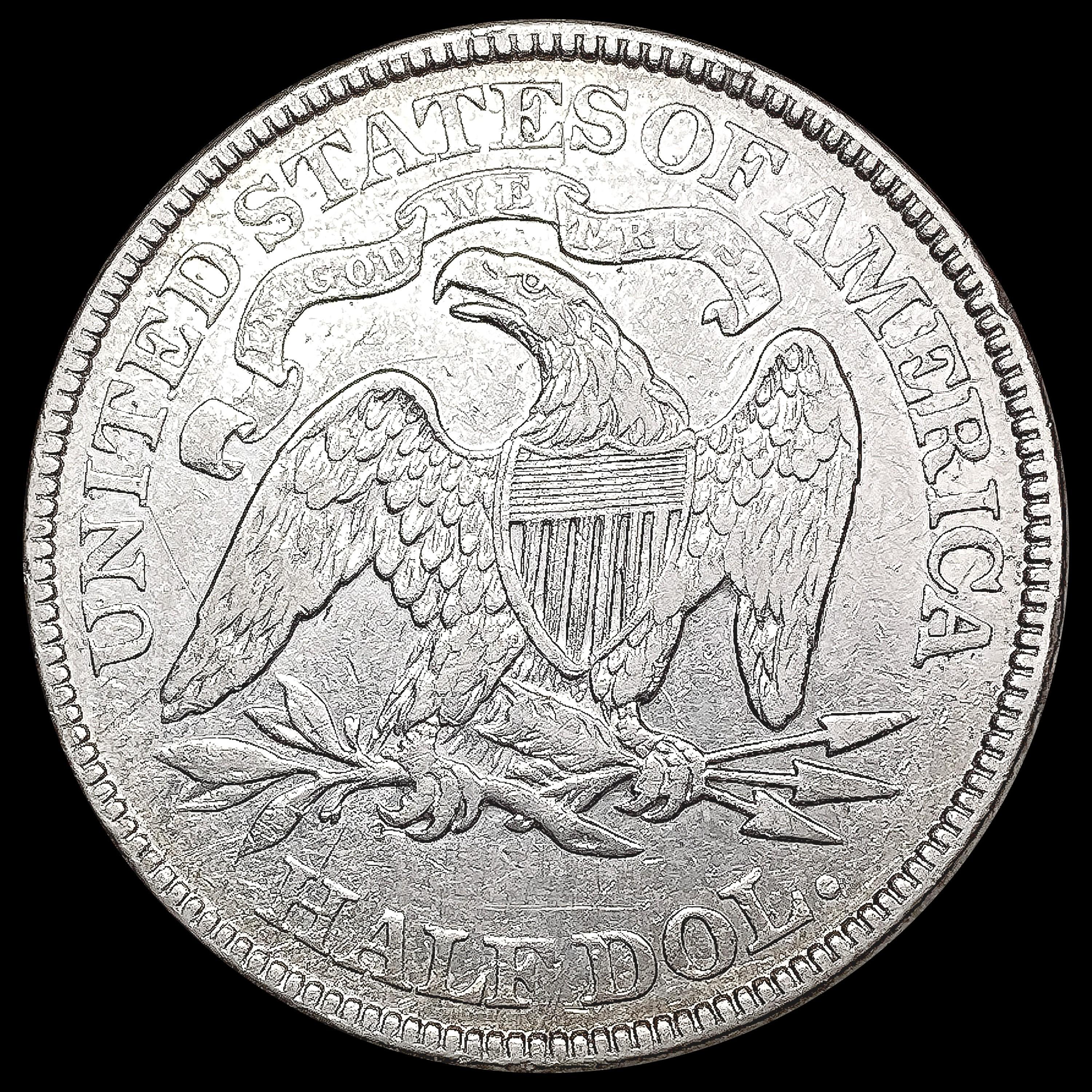 1873 Arws Seated Liberty Half Dollar LIGHTLY CIRCU