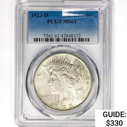 1923-D Silver Peace Dollar PCGS MS61