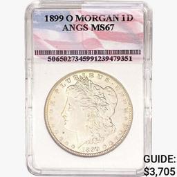 1899-O Morgan Silver Dollar ANGS MS67