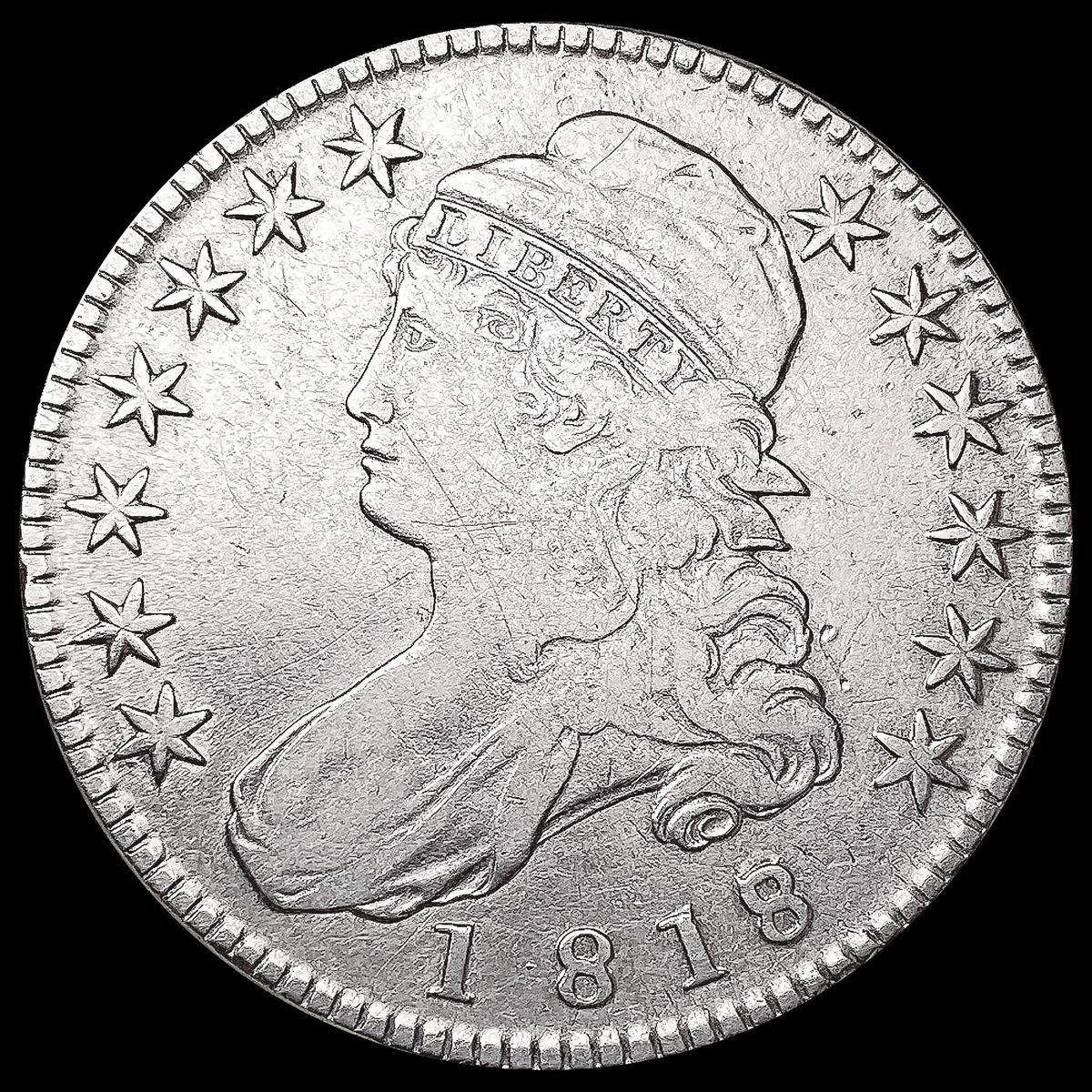 1818/7 Capped Bust Half Dollar CLOSELY UNCIRCULATED