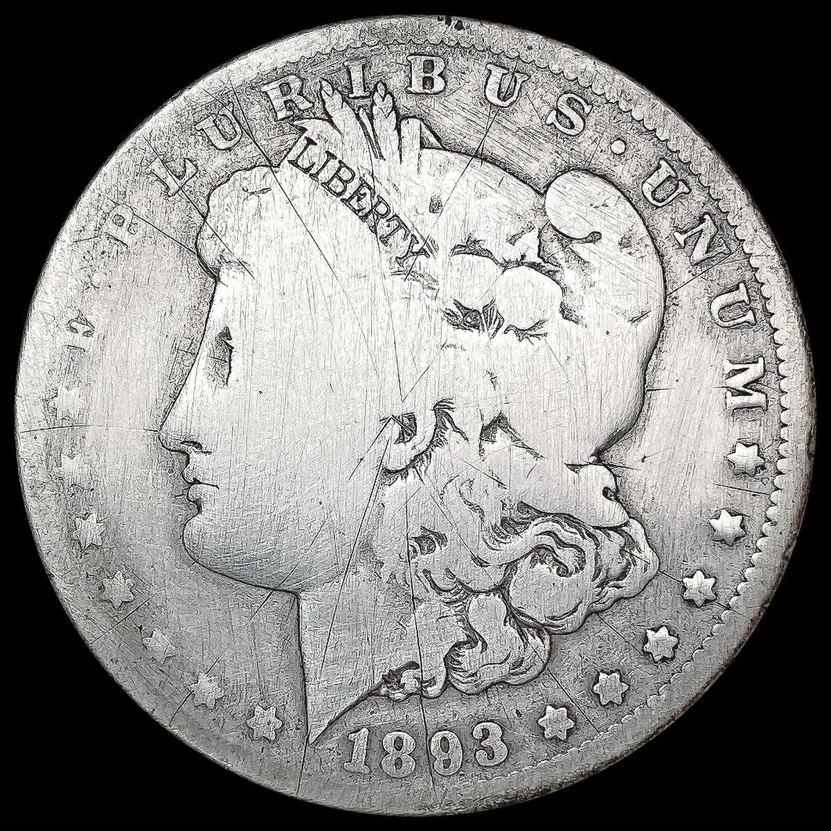 1893-CC Morgan Silver Dollar NICELY CIRCULATED