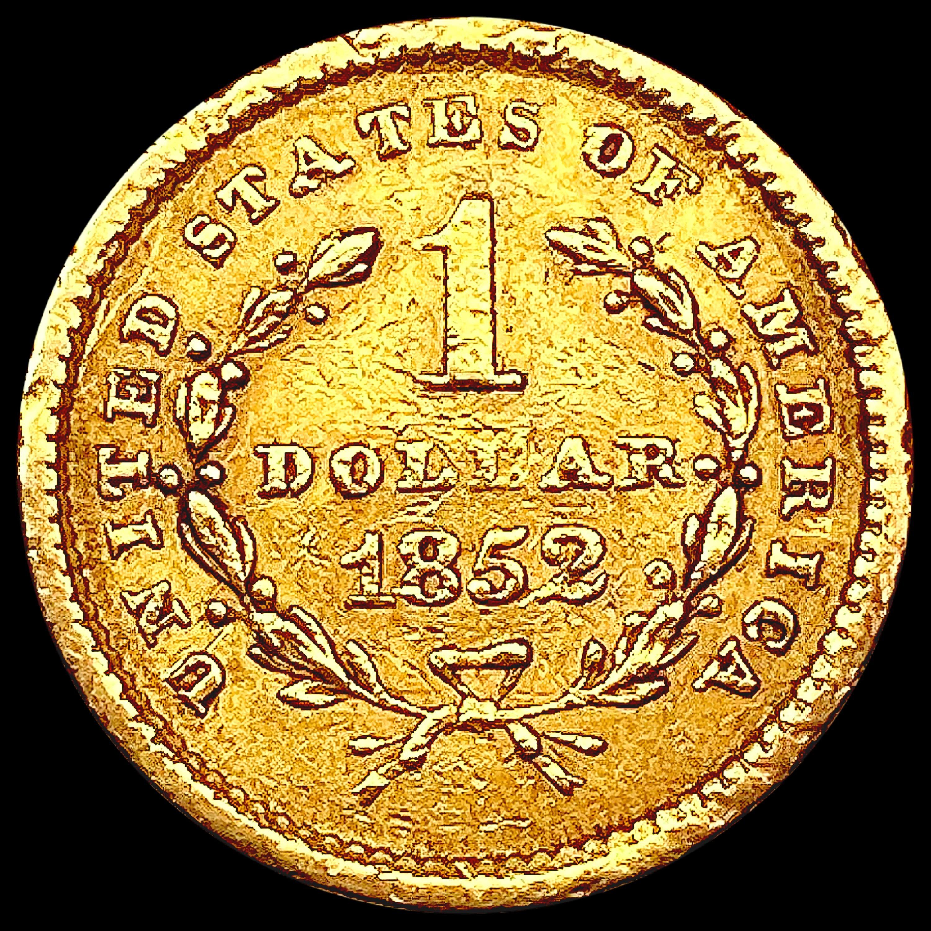 1852 Rare Gold Dollar CLOSELY UNCIRCULATED