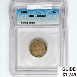 1857 Flying Eagle Cent ICG MS62