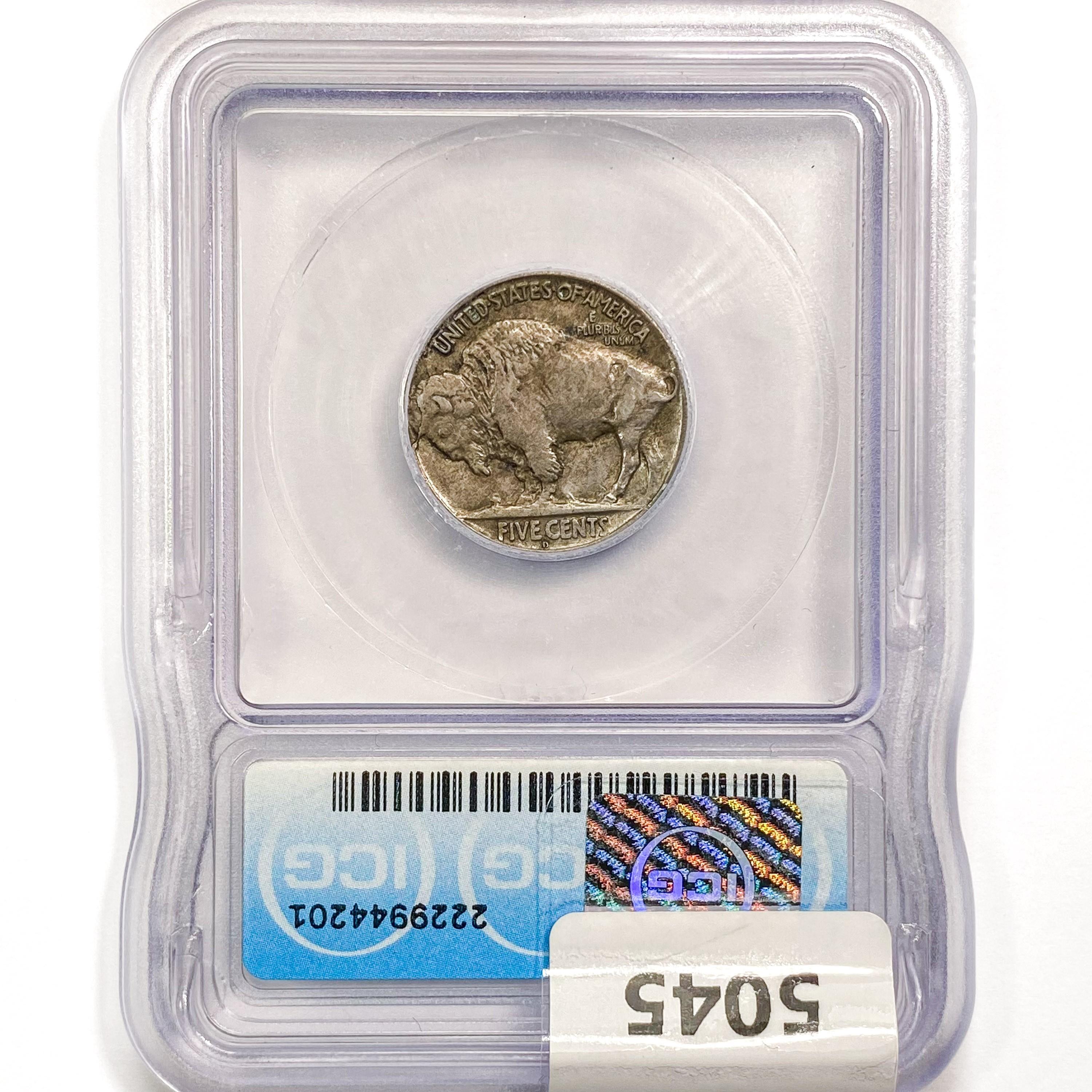 1918-D Buffalo Nickel ICG EF40