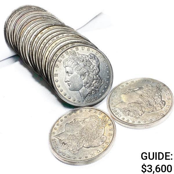 1880-O Morgan Silver Dollar Roll (20 Coins)