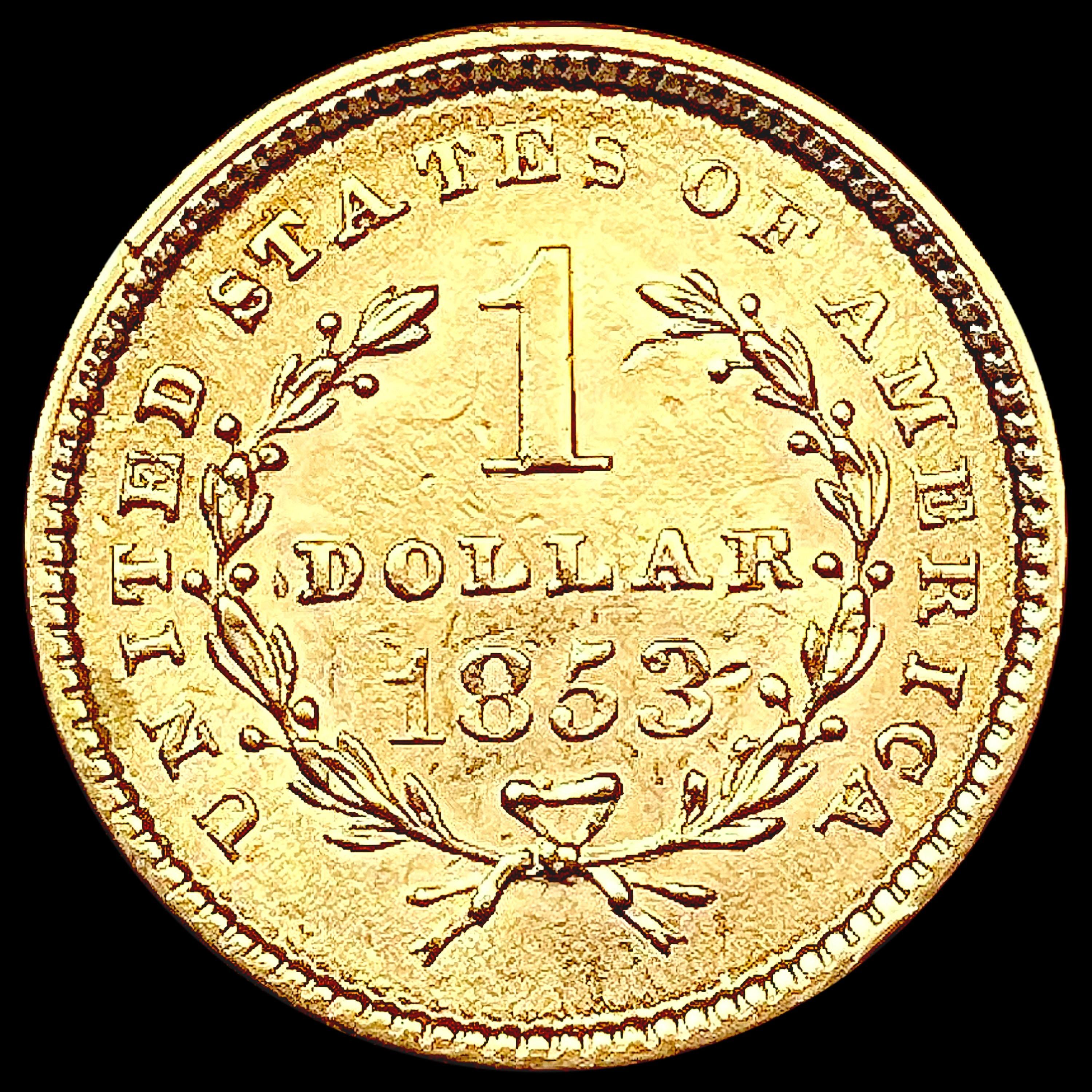 1853 Rare Gold Dollar UNCIRCULATED