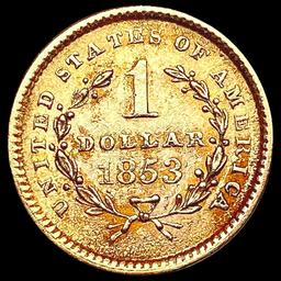 1853 Rare Gold Dollar CLOSELY UNCIRCULATED