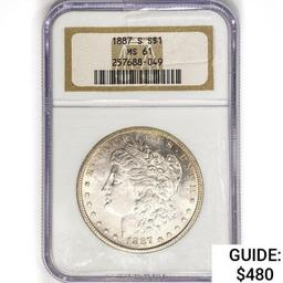 1887-S Morgan Silver Dollar NGC MS61