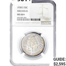 1938-S Arkansas Half Dollar NGC MS66+