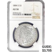 1884-S Morgan Silver Dollar NGC AU58