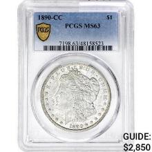 1890-CC Morgan Silver Dollar PCGS MS63