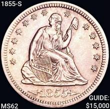 1855-S Seated Liberty Quarter UNCIRCULATED