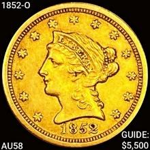 1852-O $2.50 Gold Quarter Eagle CHOICE AU