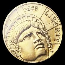 1986-W US Commem .25oz Gold $5 SUPERB GEM BU