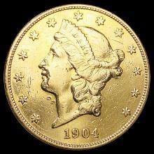 1904-S $20 Gold Double Eagle CLOSELY UNCIRCULATED