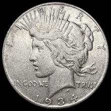 1934-S Silver Peace Dollar CLOSELY UNCIRCULATED