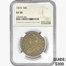 1824 Capped Bust Half Dollar NGC VF30
