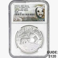 2015 1oz. Silver China Panda 1st REV PF NGC PF69