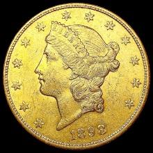 1898-S $20 Gold Double Eagle CLOSELY UNCIRCULATED