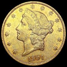 1901-S $20 Gold Double Eagle CLOSELY UNCIRCULATED