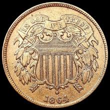 1864 Two Cent Piece CLOSELY UNCIRCULATED