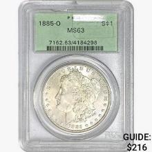 1885-O Morgan Silver Dollar PCGS MS63