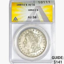 1884-O Morgan Silver Dollar ANACS AU58